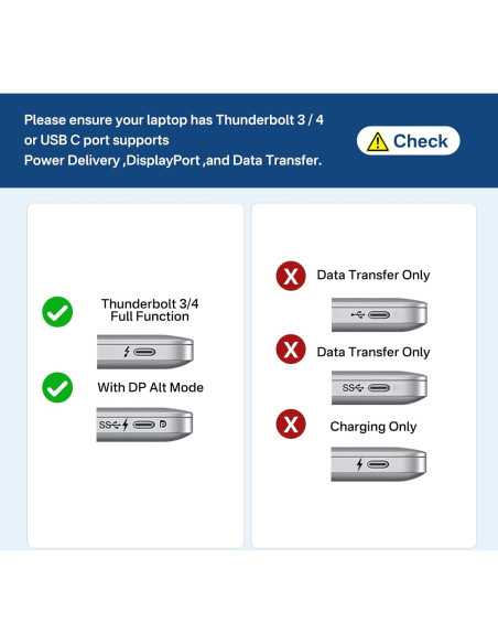 Estación de Acoplamiento USB C Doble Monitor ANYOYO 14 en 1 4K Estación de Acoplamiento USB C Doble Monitor ANYOYO 14 en 1 4K