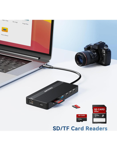 Estación de Acoplamiento USB C Doble Monitor ANYOYO 14 en 1 4K