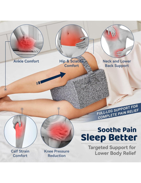 Almohada para Rodillas UJPFEO Espuma Viscoelástica Gris Almohada para Rodillas UJPFEO Espuma Viscoelástica Gris