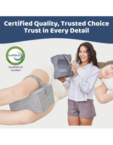 Almohada para Rodillas UJPFEO Espuma Viscoelástica Gris