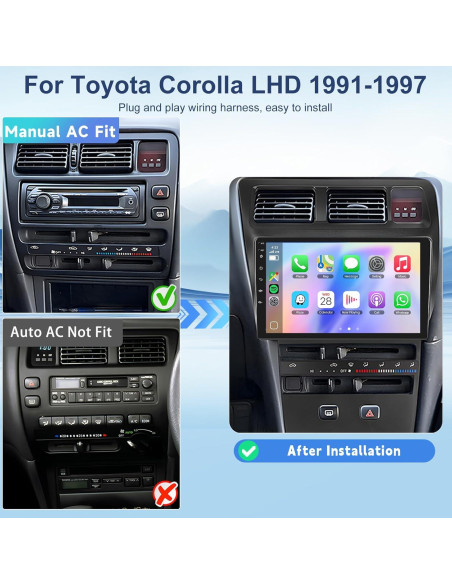 Estéreo de Coche Android 9" METEESER para Toyota Corolla 1991-1997 Estéreo de Coche Android 9" METEESER para Toyota Corolla 1991-1997