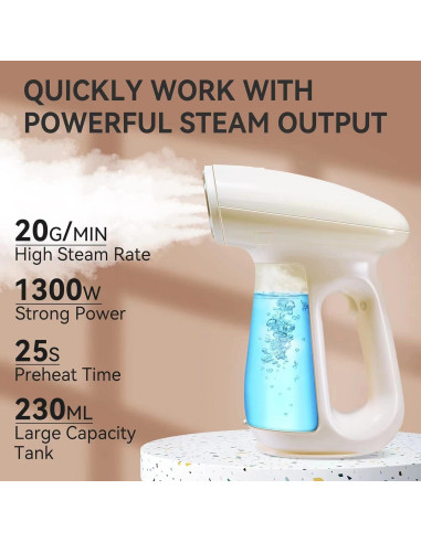 Vaporera de Ropa Bear GTJ-A13F2, 1300W, 230ml, Beige