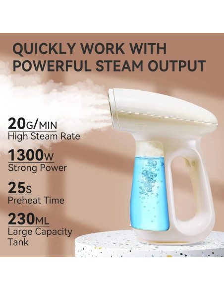 Vaporera de Ropa Bear GTJ-A13F2, 1300W, 230ml, Beige Vaporera de Ropa Bear GTJ-A13F2, 1300W, 230ml, Beige