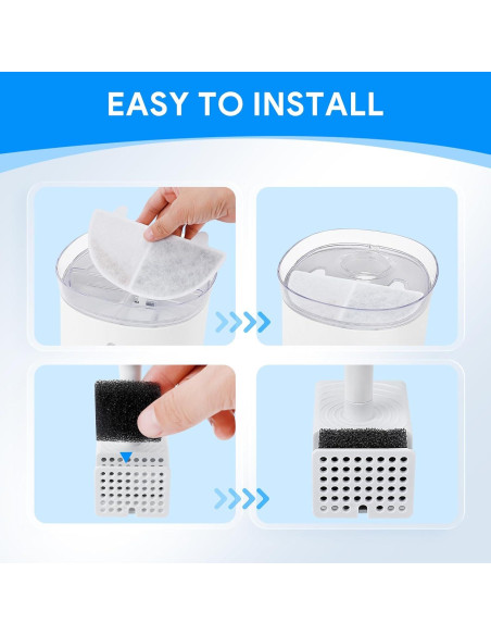 Filtro de Reemplazo para Fuente de Agua para Gatos MyfatBOSS WF20 - Paquete de 6 Filtro de Reemplazo para Fuente de Agua para Gatos MyfatBOSS WF20 - Paquete de 6