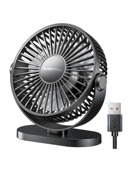 Ventilador de Escritorio USB SWEETFULL 14 cm 3 Velocidades Silencioso Ventilador de Escritorio USB SWEETFULL 14 cm 3 Velocidades Silencioso
