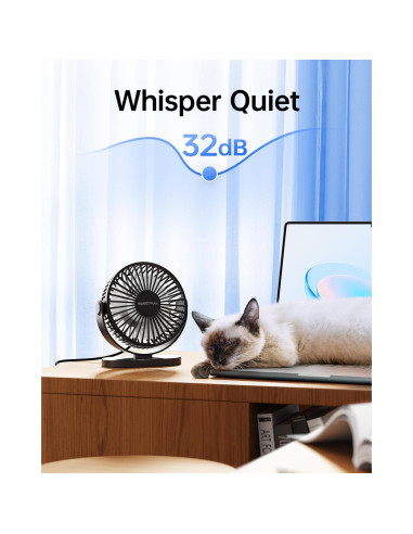 Ventilador de Escritorio USB SWEETFULL 14 cm 3 Velocidades Silencioso