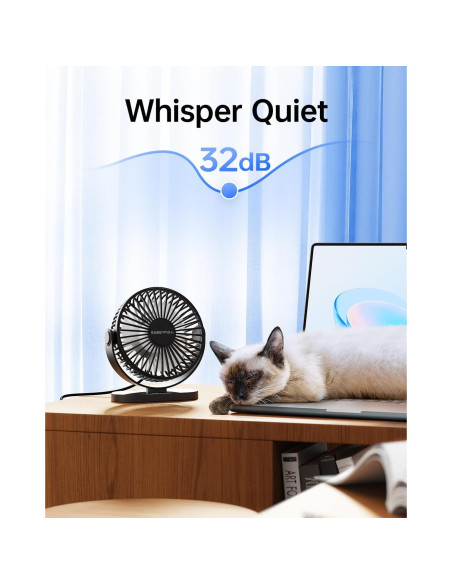 Ventilador de Escritorio USB SWEETFULL 14 cm 3 Velocidades Silencioso Ventilador de Escritorio USB SWEETFULL 14 cm 3 Velocidades Silencioso