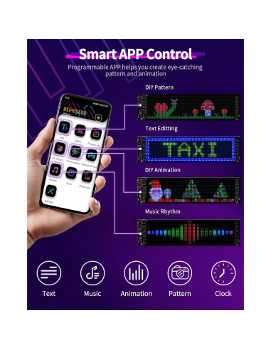 Cartel LED Publicitario SUNLINKCO 20x18 cm Control APP