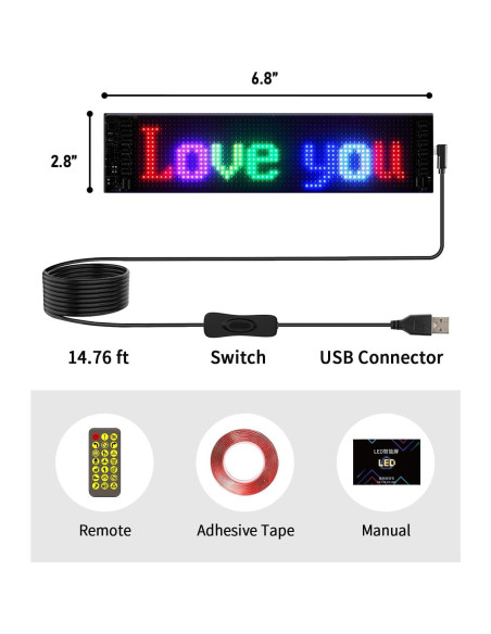 Cartel LED Publicitario SUNLINKCO 20x18 cm Control APP Cartel LED Publicitario SUNLINKCO 20x18 cm Control APP