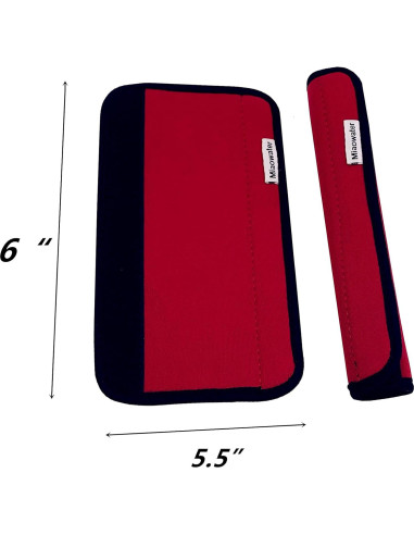 Cubiertas de Mango Antideslizantes Miaowater 2PCS Neopreno Rojo