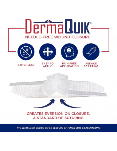 Kit de Cierre de Laceraciones DermaQuik - 2 Tiras Transpirables