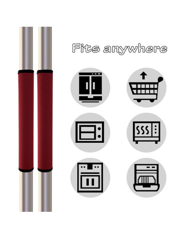 Cubiertas de Mango Antideslizantes Miaowater 2PCS Neopreno Rojo