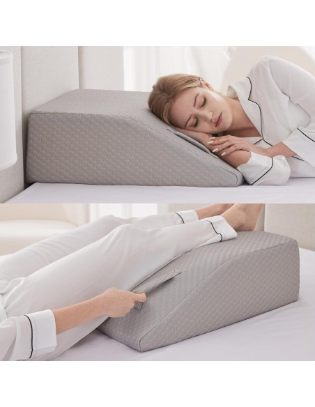 Almohada de Elevación de Piernas Ruqmuis 15.24cm Espuma Gris Almohada de Elevación de Piernas Ruqmuis 15.24cm Espuma Gris