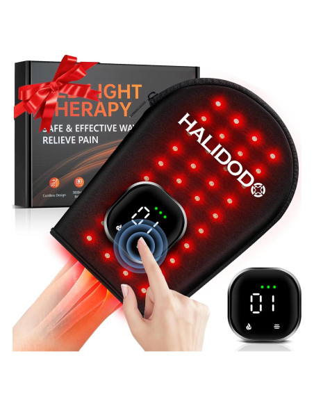Guante de Terapia de Luz Roja HALIDODO Inalámbrico 5 Modos Guante de Terapia de Luz Roja HALIDODO Inalámbrico 5 Modos