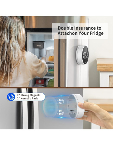 Temporizador de Cocina Digital VOCOO Magnético 99 Minutos Blanco