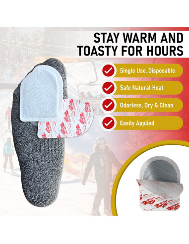 Calentadores de Dedos Sport Temp TOEW-A-10H - 45 Pares