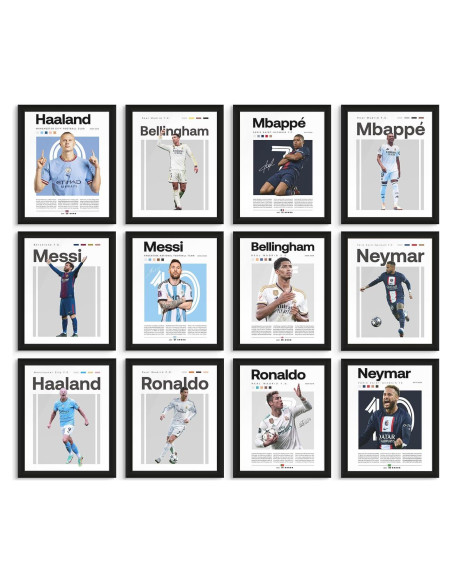 Conjunto de Pósters de Fútbol BigWig Prints - 12 Impresiones 20x25 cm Conjunto de Pósters de Fútbol BigWig Prints - 12 Impresiones 20x25 cm