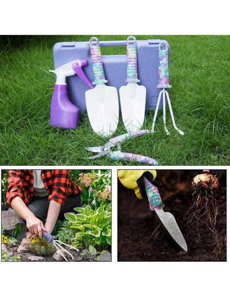 Juego de Herramientas de Jardín LEKEONE 5 Piezas Ergonómico Juego de Herramientas de Jardín LEKEONE 5 Piezas Ergonómico