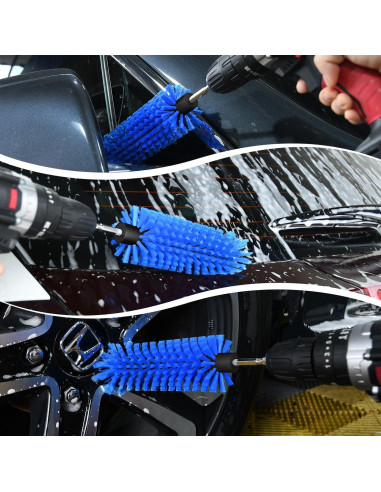 Cepillo de Taladro DkOvn para Ruedas y Botellas Azul 0.64 cm