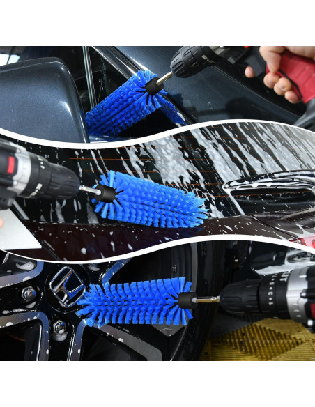 Cepillo de Taladro DkOvn para Ruedas y Botellas Azul 0.64 cm Cepillo de Taladro DkOvn para Ruedas y Botellas Azul 0.64 cm