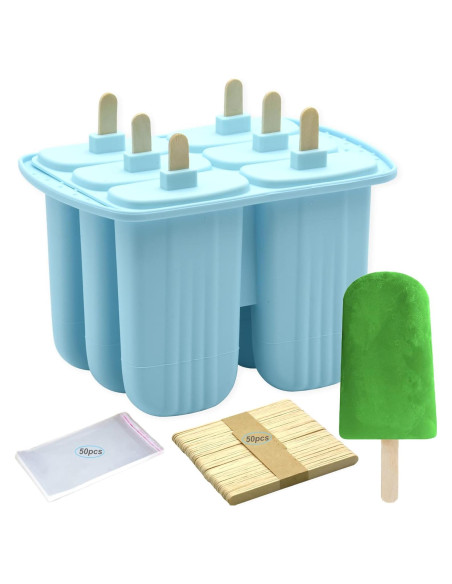 Moldes de Paletas de Silicona Bangp 6 Piezas Reutilizables Moldes de Paletas de Silicona Bangp 6 Piezas Reutilizables