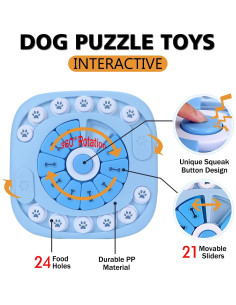 Juguete de rompecabezas interactivo para perros XIGOU 24x24 cm 2