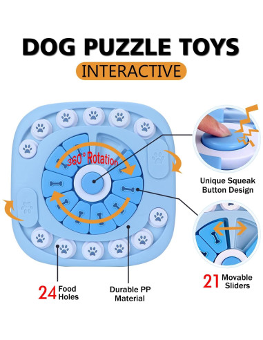 Juguete de rompecabezas interactivo para perros XIGOU 24x24 cm