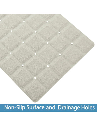 Alfombrilla de Baño Plegable Webos 91x45 cm Antideslizante Beige