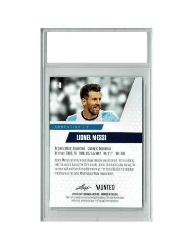 Tarjeta Coleccionable Lionel Messi 2024 Leaf Vaunted Mint+