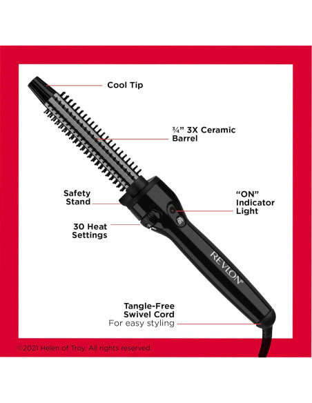 Rizador de Cabello Revlon Perfect Heat Cerámico 0.75" Negro Rizador de Cabello Revlon Perfect Heat Cerámico 0.75" Negro