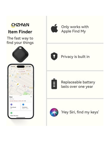 Localizador de Llaves CHZHVAN World Tag Bluetooth Resistente al Agua