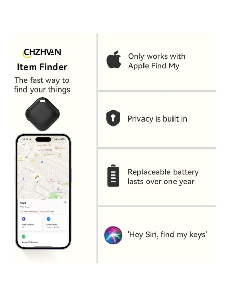 Localizador de Llaves CHZHVAN World Tag Bluetooth Resistente al Agua Localizador de Llaves CHZHVAN World Tag Bluetooth Resistente al Agua