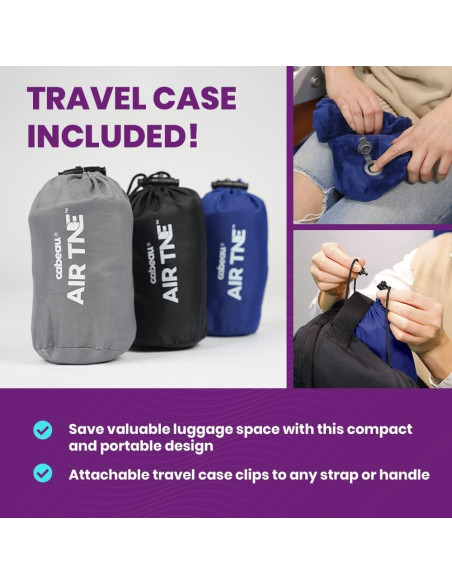 Almohada Inflable de Viaje Cabeau AirTNE - Ajustable y Compacta Almohada Inflable de Viaje Cabeau AirTNE - Ajustable y Compacta