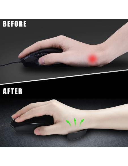 Reposamuñecas Ergonómico JIKIOU para Mano Derecha 2 Piezas Reposamuñecas Ergonómico JIKIOU para Mano Derecha 2 Piezas