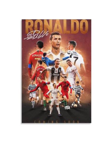 Póster de Lienzo Cristiano Ronaldo 30x45cm Decoración Hogar