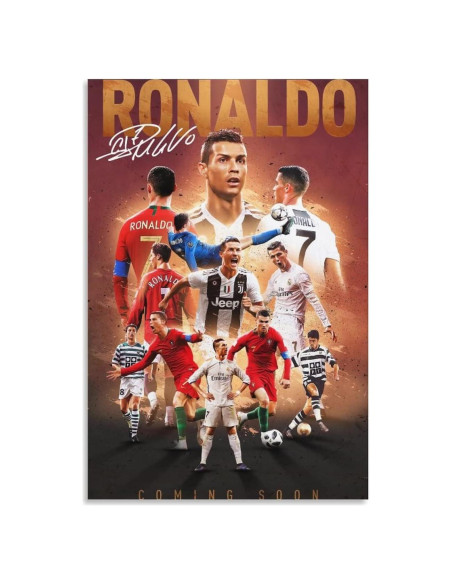 Póster de Lienzo Cristiano Ronaldo 30x45cm Decoración Hogar Póster de Lienzo Cristiano Ronaldo 30x45cm Decoración Hogar
