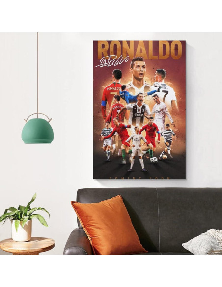 Póster de Lienzo Cristiano Ronaldo 30x45cm Decoración Hogar Póster de Lienzo Cristiano Ronaldo 30x45cm Decoración Hogar