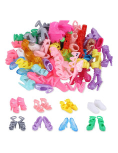 Zapatos de Muñeca JANYUN 30 Pares Varios Estilos 10 cm