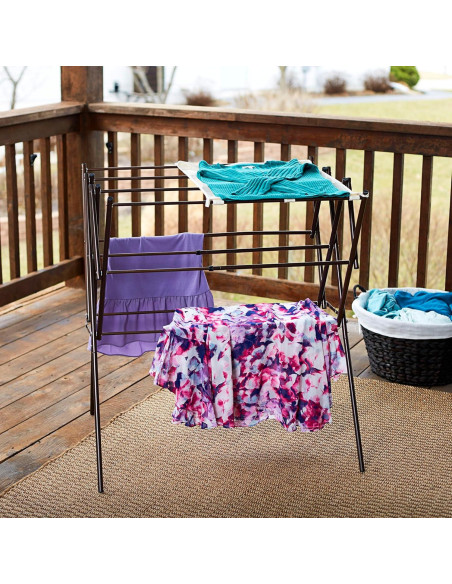 Soporte Plegable Expandible para Secar Ropa Esenciales del Hogar Soporte Plegable Expandible para Secar Ropa Esenciales del Hogar