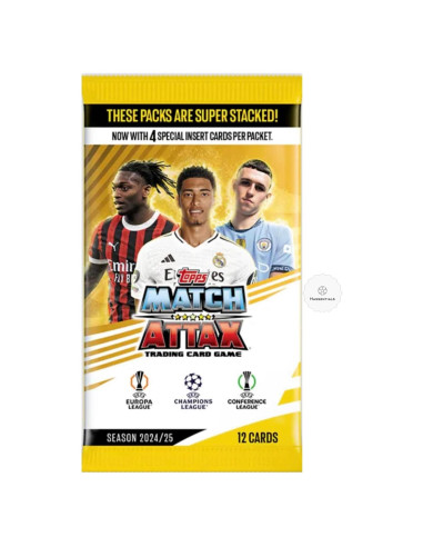 Paquete de 12 Tarjetas de Fútbol Match Attax 24/25 Topps