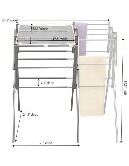 Soporte Plegable Expandible para Secar Ropa Esenciales del Hogar Soporte Plegable Expandible para Secar Ropa Esenciales del Hogar