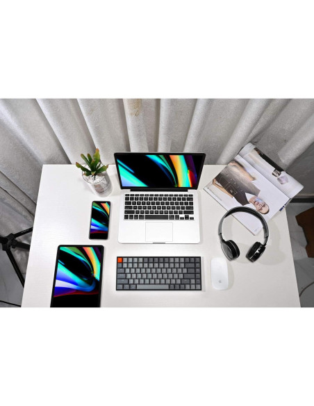 Teclado Mecánico Inalámbrico Keychron K2 Marrón 75% LED Blanco Teclado Mecánico Inalámbrico Keychron K2 Marrón 75% LED Blanco