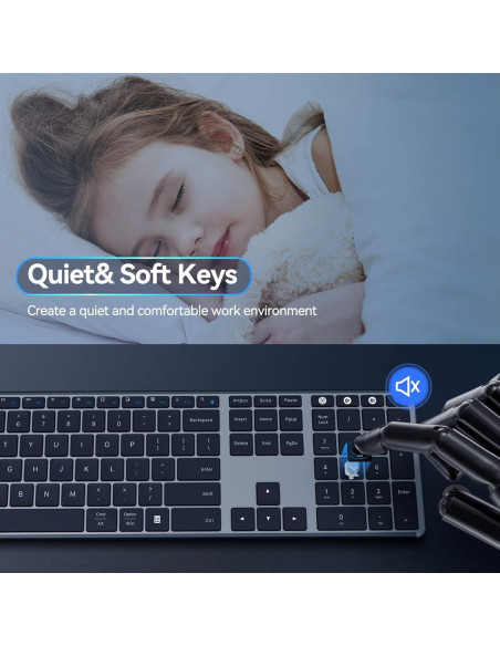 Teclado Inalámbrico AUSDOM Sofkeys 4 Bluetooth Recargable Teclado Inalámbrico AUSDOM Sofkeys 4 Bluetooth Recargable