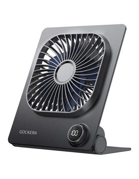 Ventilador de Escritorio GOCKERA F16 Negro 100 Velocidades 5000mAh Ventilador de Escritorio GOCKERA F16 Negro 100 Velocidades 5000mAh