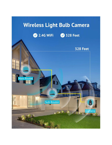 Cámara de Seguridad LaView 4MP Inalámbrica 360 para Interior y Exterior Cámara de Seguridad LaView 4MP Inalámbrica 360 para Interior y Exterior