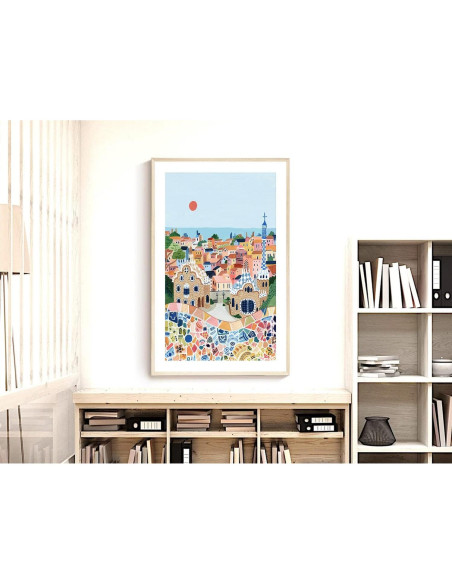 Póster de Arte de Viaje Barcelona Park Güell 28x23 cm Sin Marco Póster de Arte de Viaje Barcelona Park Güell 28x23 cm Sin Marco