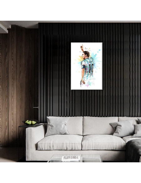 Póster en Lienzo TISHIRON Lionel Messi 45.72x30.48 cm Póster en Lienzo TISHIRON Lionel Messi 45.72x30.48 cm