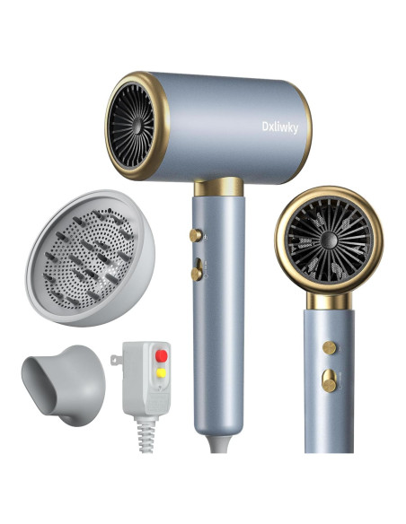 Secador de Pelo Iónico Dxliwky 1875W con Difusor y Concentrador Secador de Pelo Iónico Dxliwky 1875W con Difusor y Concentrador