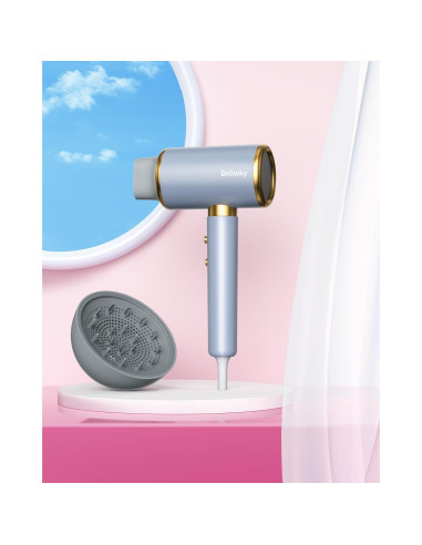 Secador de Pelo Iónico Dxliwky 1875W con Difusor y Concentrador