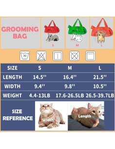 Bolsa de restricción para gatos Kukaster S azul - Aseo y cuidado 2